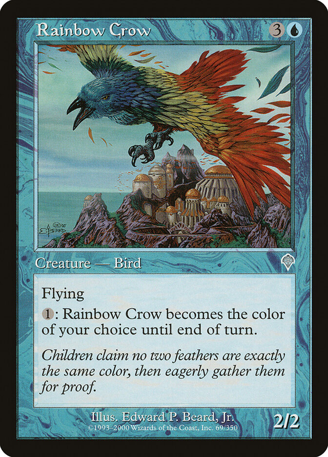 Rainbow Crow card front