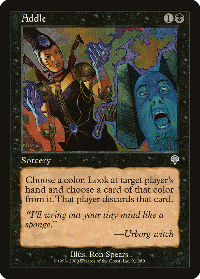 Addle card front