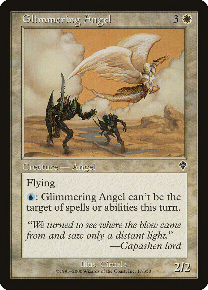 Glimmering Angel card front