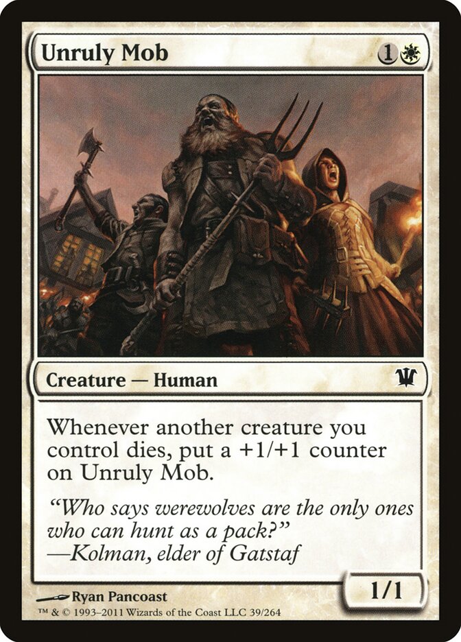 Unruly Mob card front