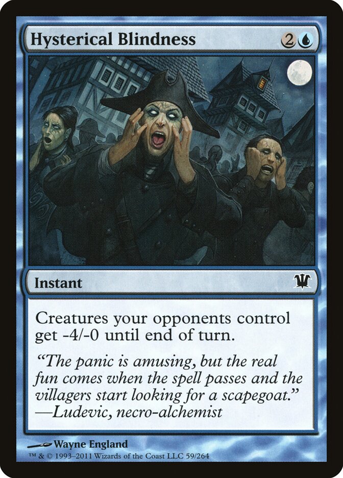 Hysterical Blindness card front