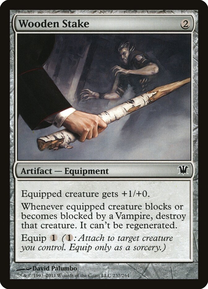 Wooden Stake card front