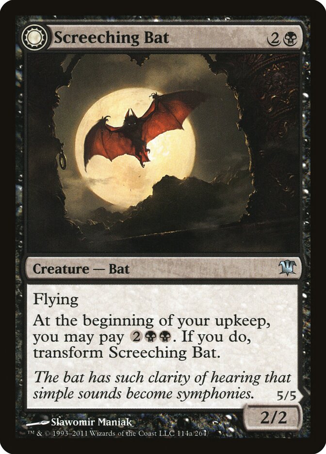 Screeching Bat card front