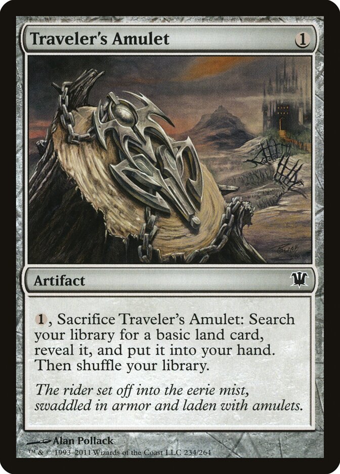 Traveler's Amulet card front