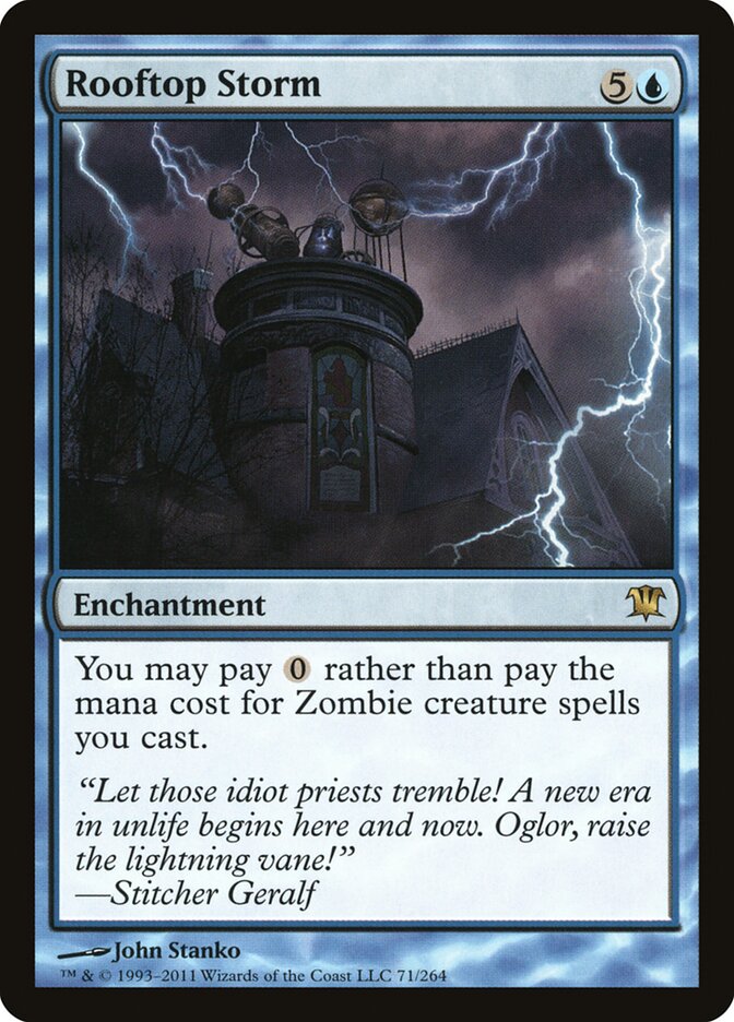 Rooftop Storm card front