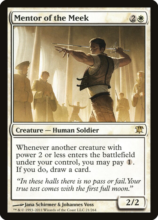 Mentor of the Meek card front