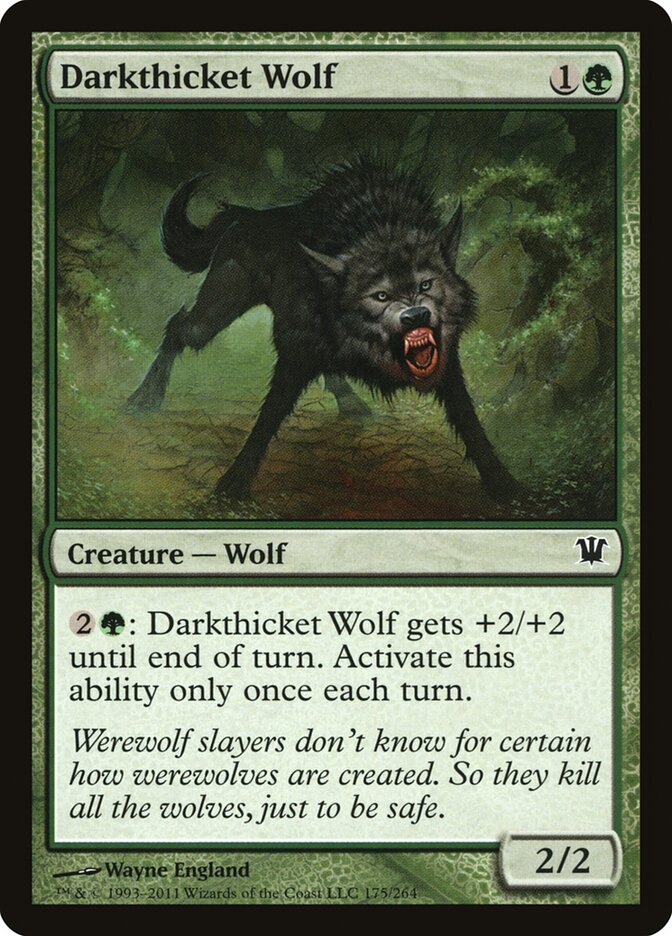 Darkthicket Wolf card front