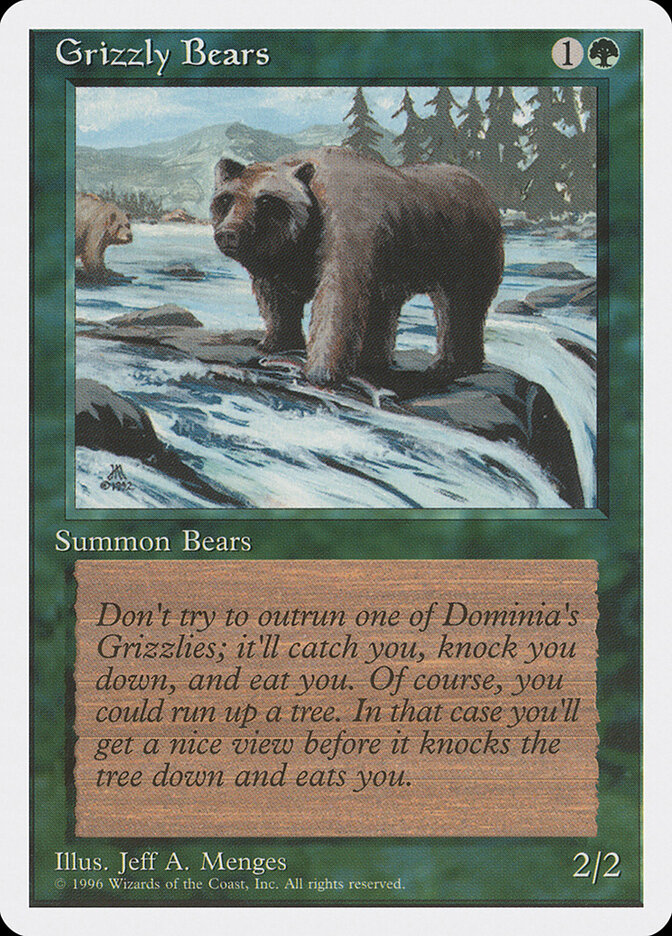 Grizzly Bears card front