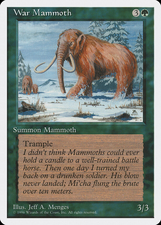 War Mammoth card front