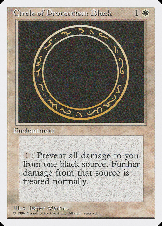 Circle of Protection: Black card front