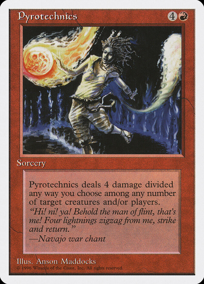 Pyrotechnics card front