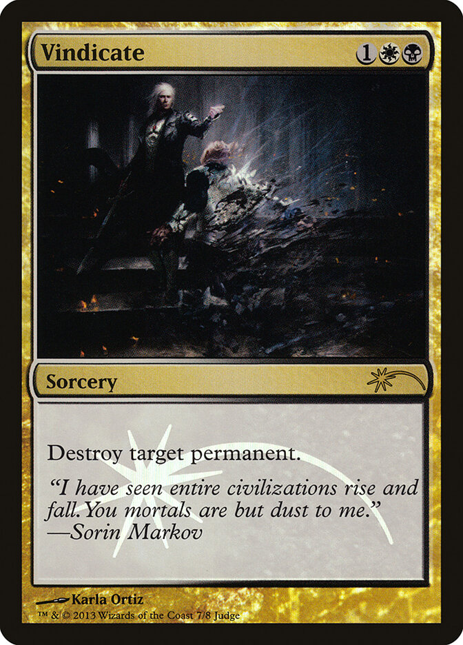 Vindicate card front