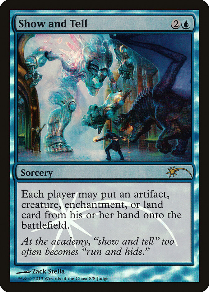Show and Tell card front