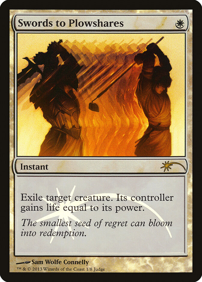 Swords to Plowshares card front