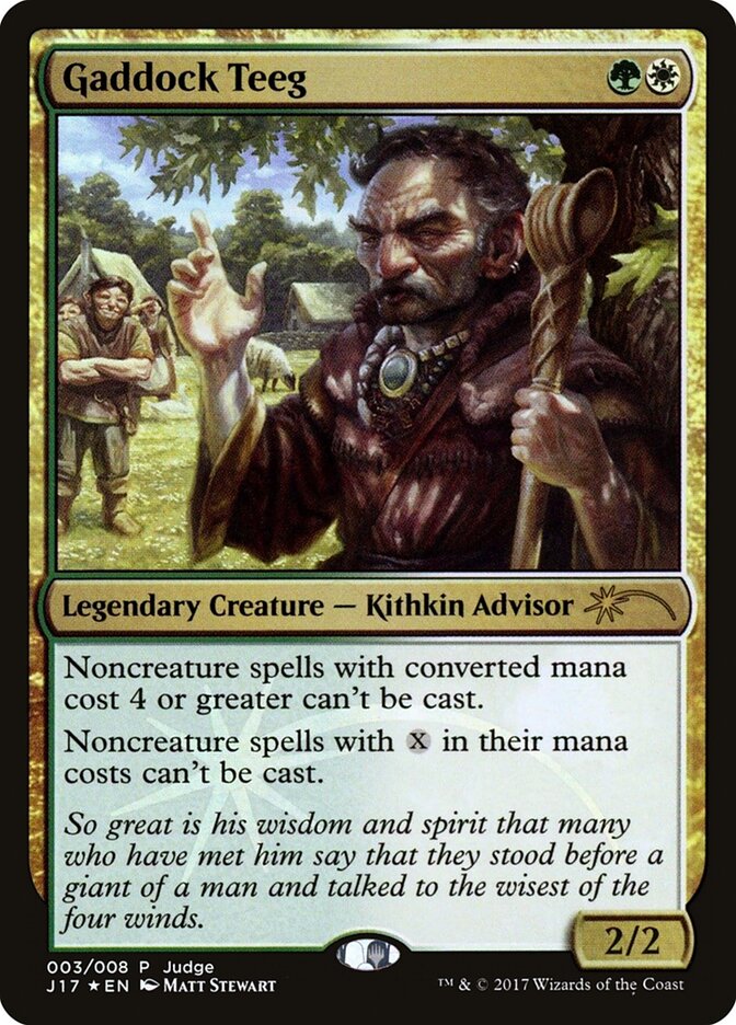 Gaddock Teeg card front