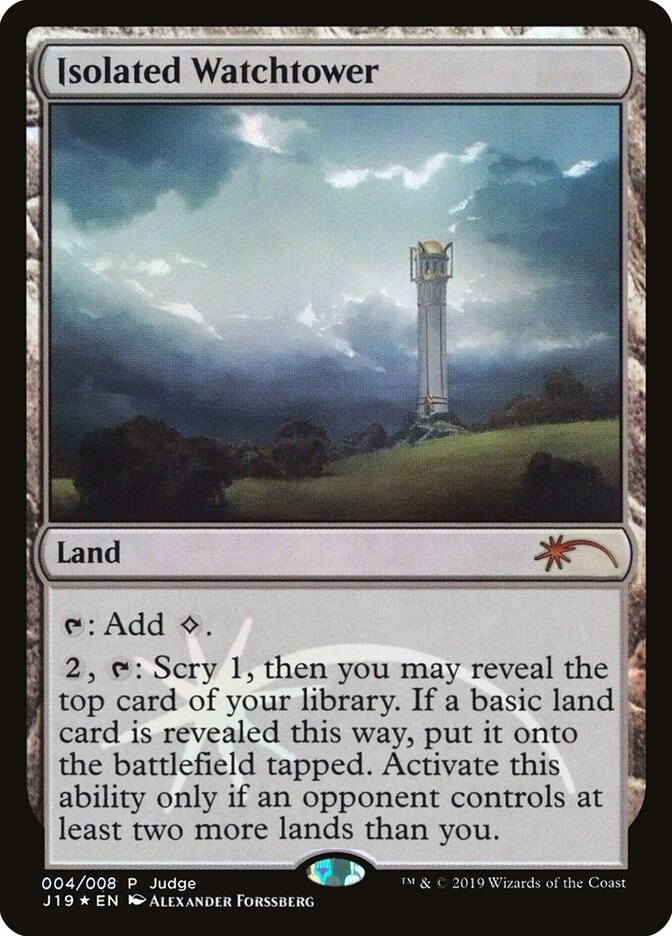 Isolated Watchtower card front