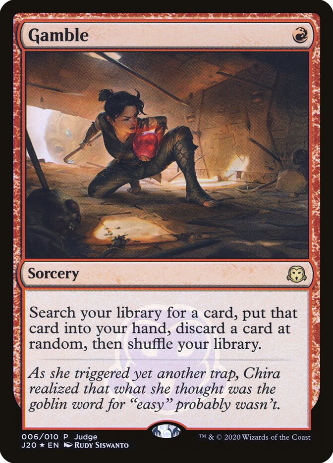 Gamble card front
