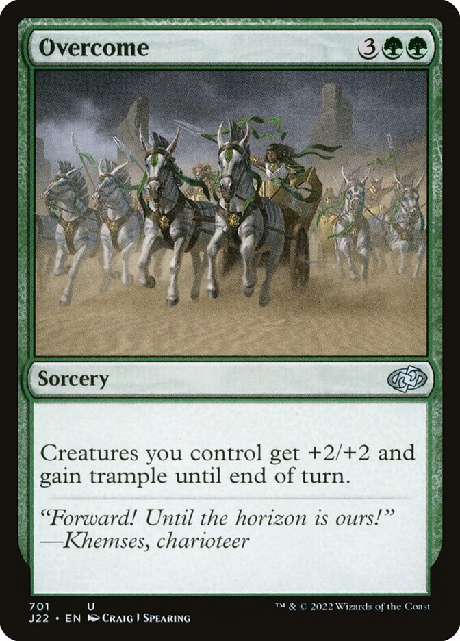 Overcome card front