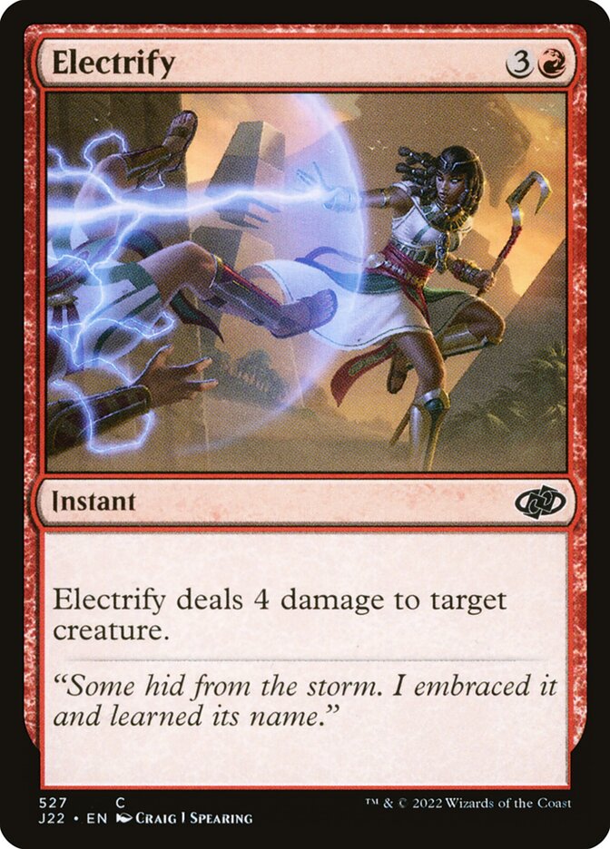 Electrify card front