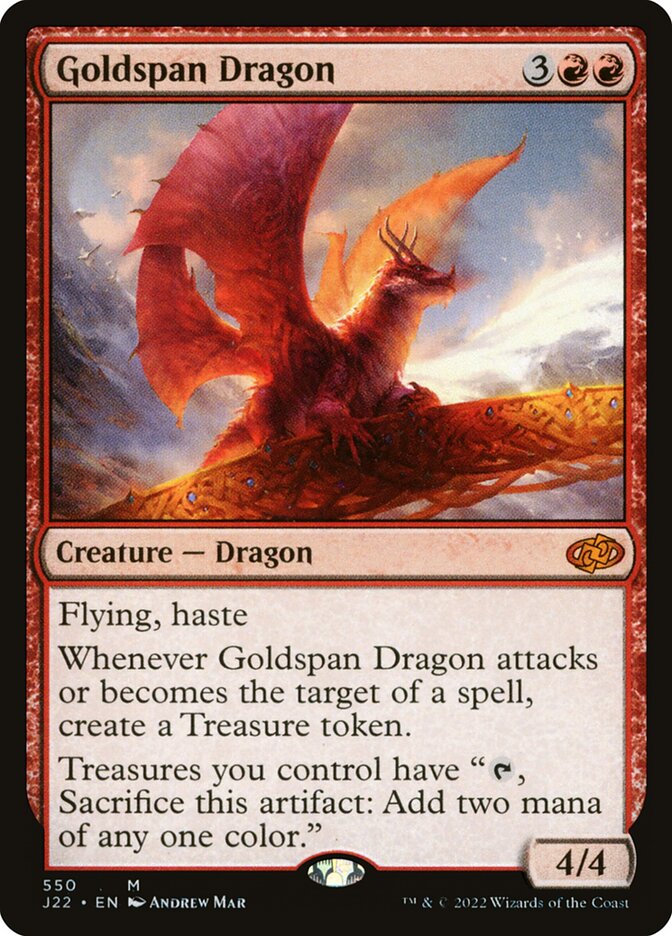 Goldspan Dragon card front