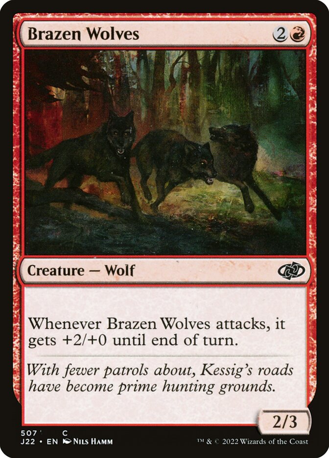 Brazen Wolves card front