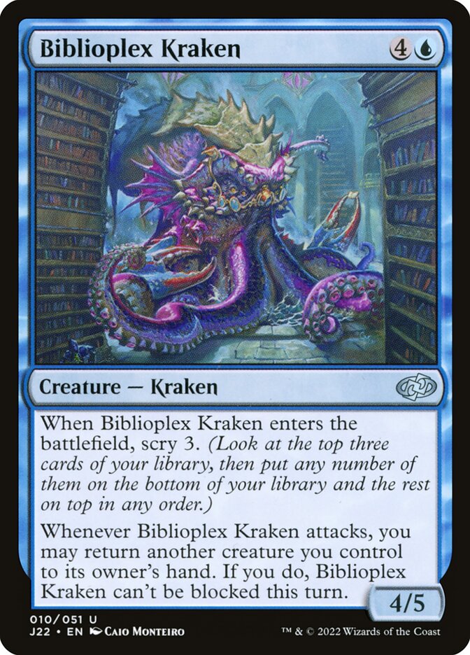 Biblioplex Kraken card front