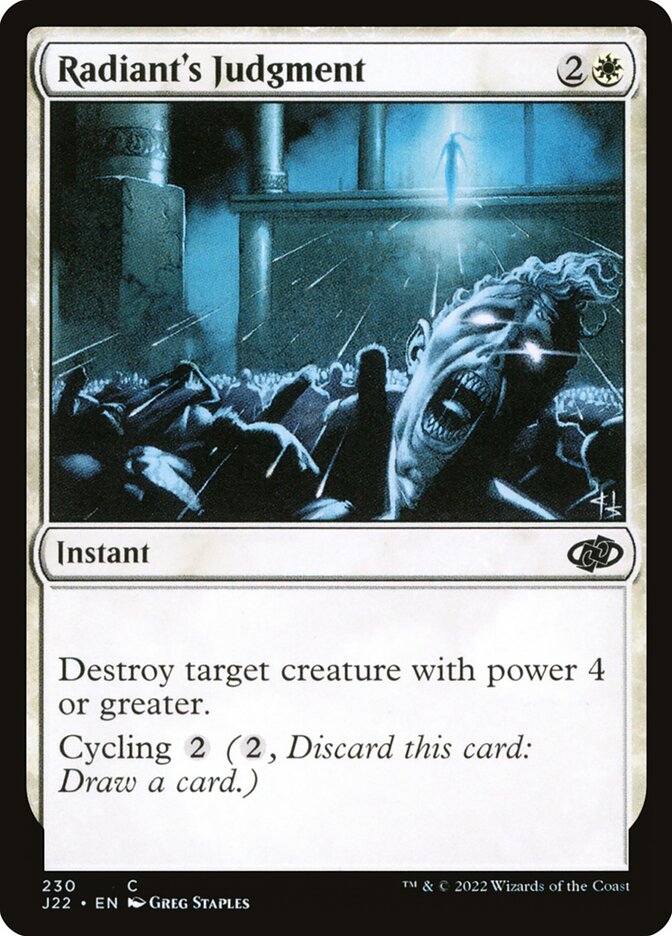 Radiant's Judgment card front