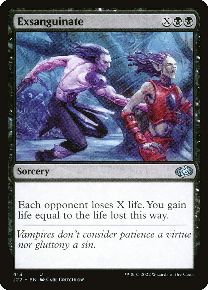 Exsanguinate card front