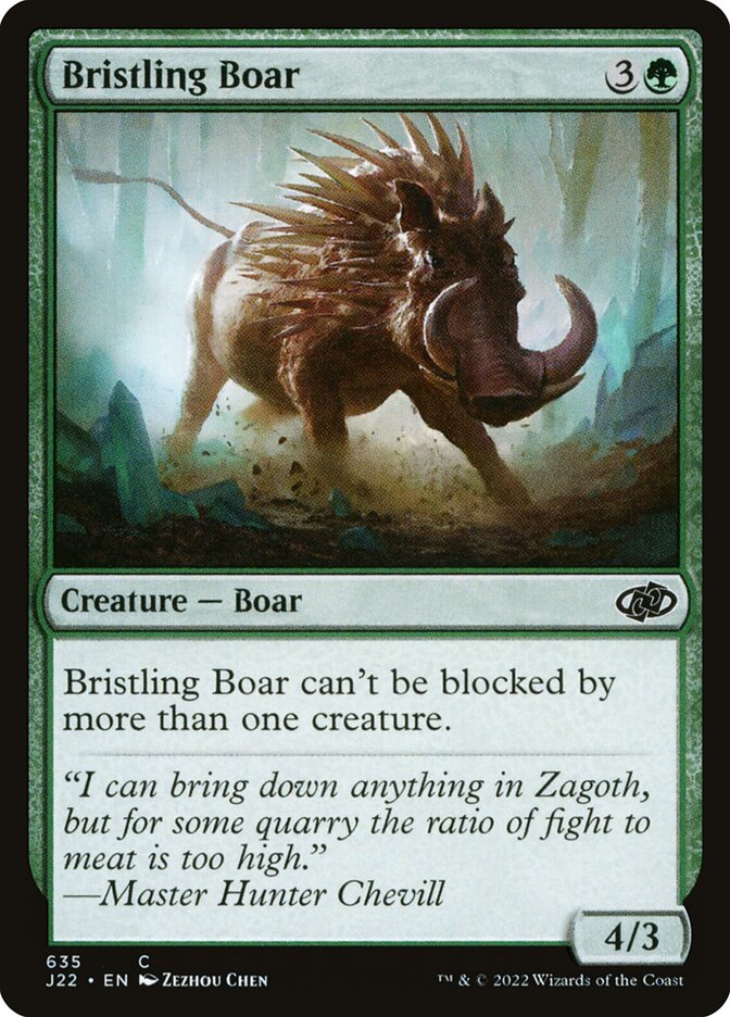 Bristling Boar card front