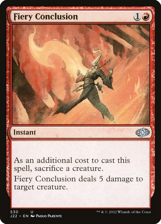 Fiery Conclusion card front