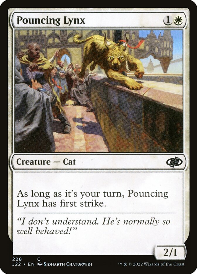 Pouncing Lynx card front