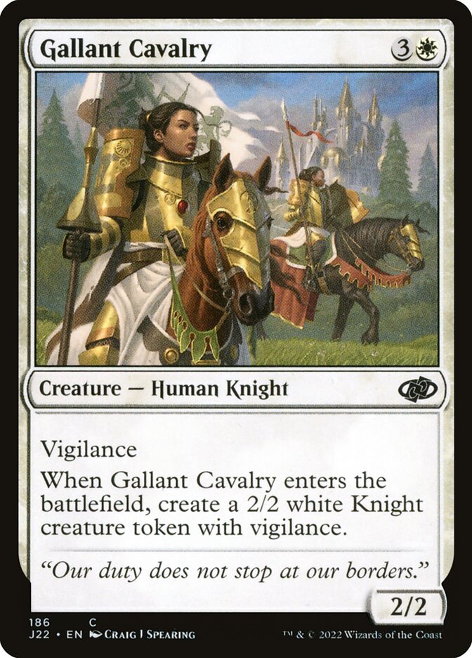 Gallant Cavalry card front