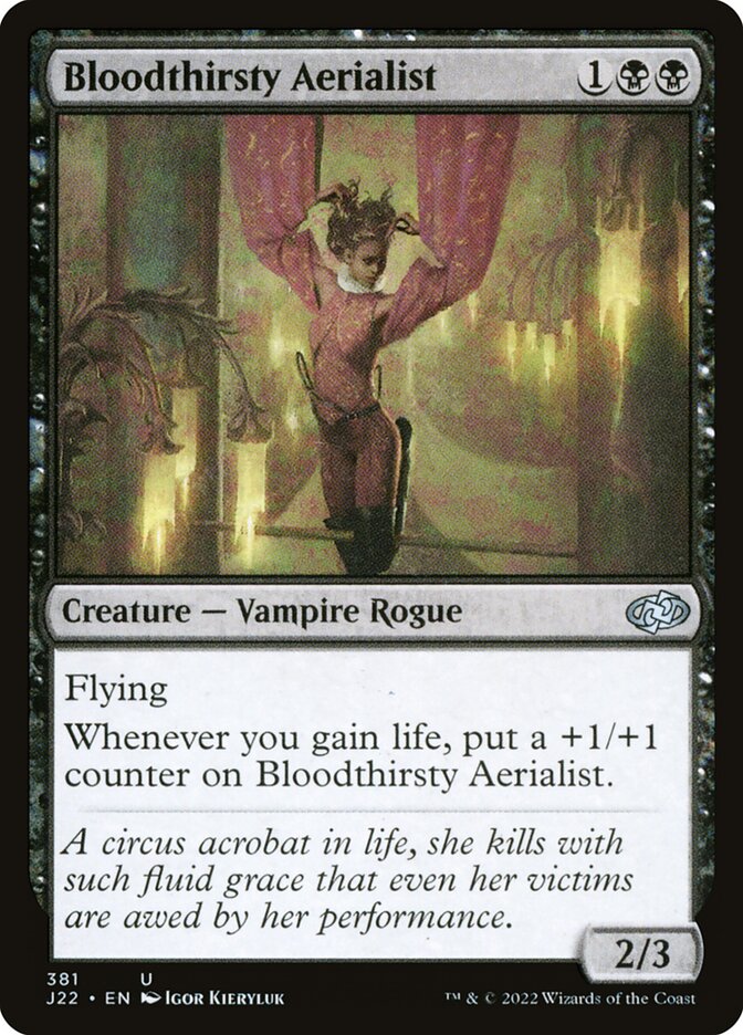 Bloodthirsty Aerialist card front