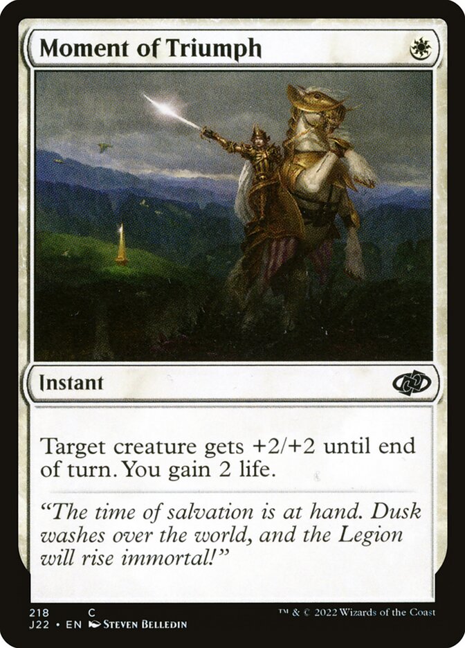 Moment of Triumph card front
