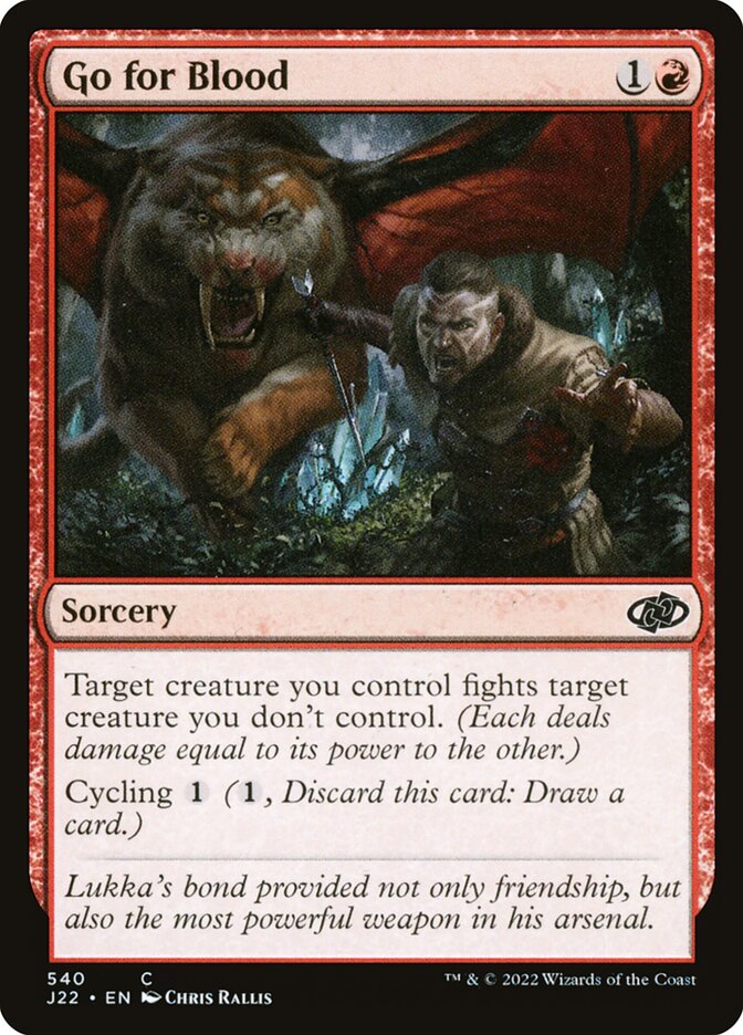 Go for Blood card front