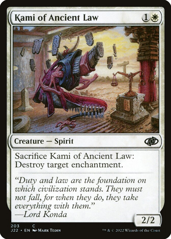 Kami of Ancient Law card front