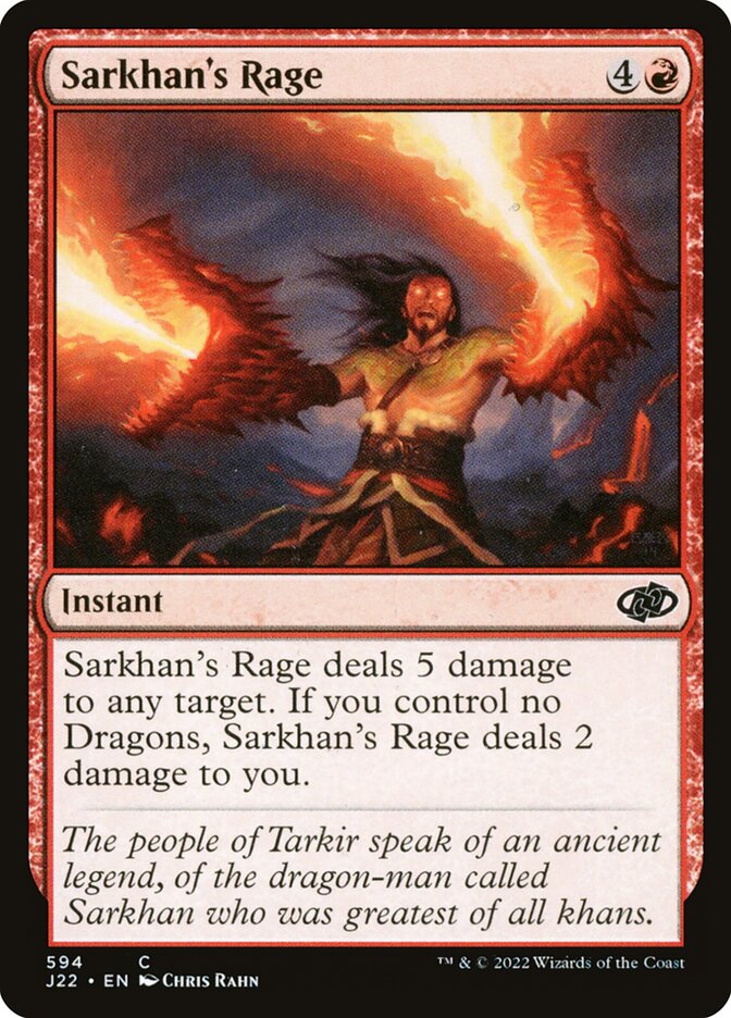 Sarkhan's Rage card front