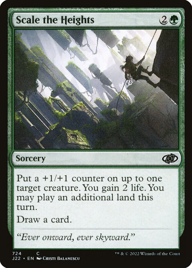 Scale the Heights card front