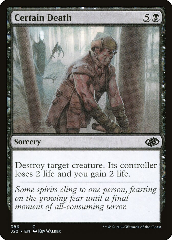 Certain Death card front