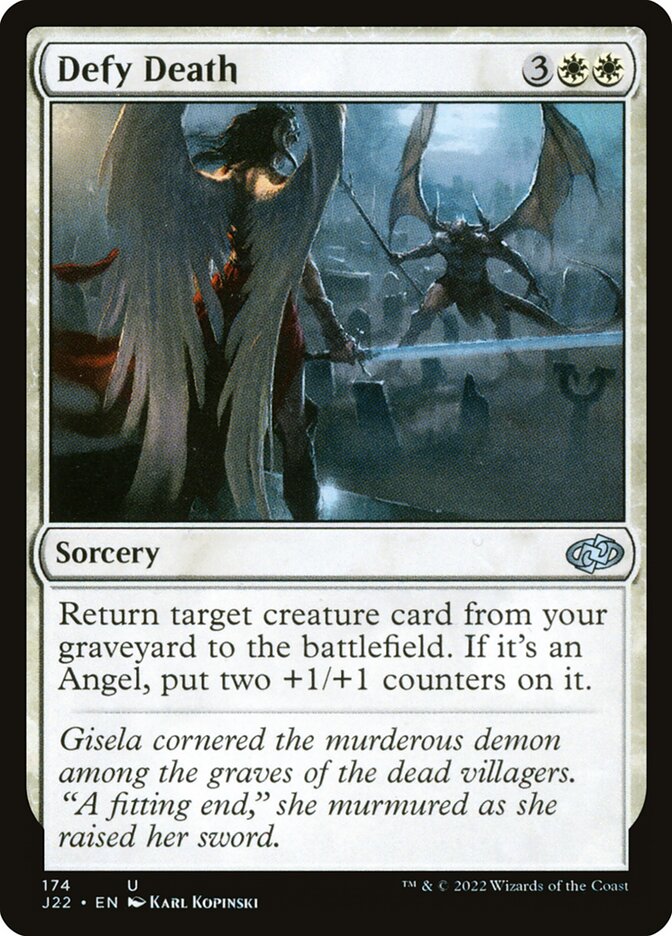 Defy Death card front