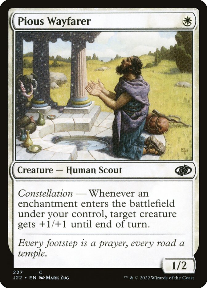 Pious Wayfarer card front
