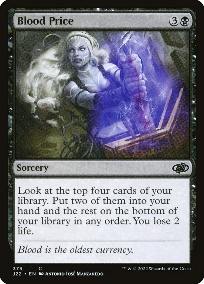 Blood Price card front