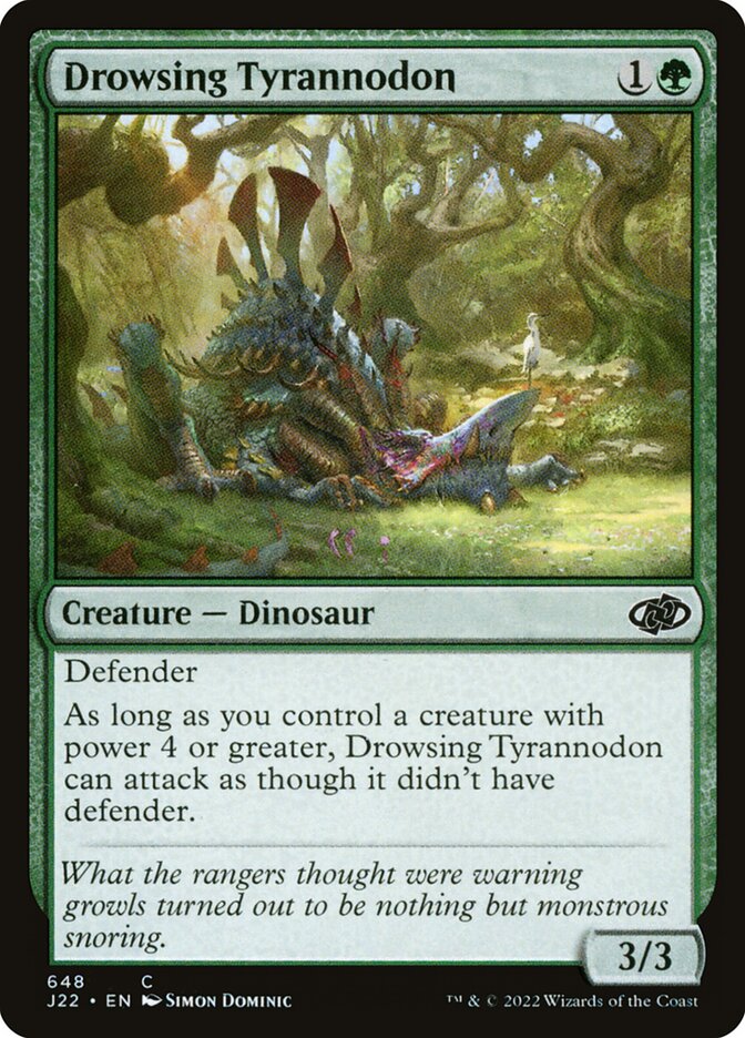 Drowsing Tyrannodon card front