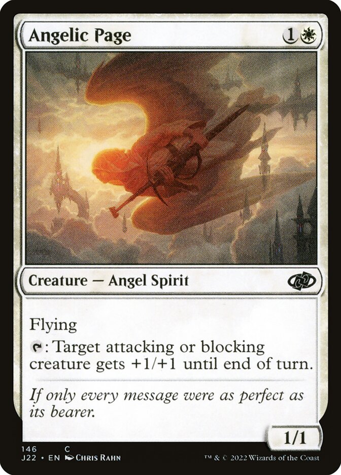 Angelic Page card front