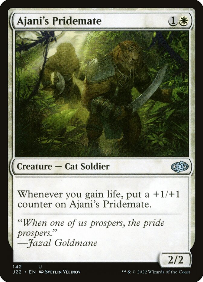 Ajani's Pridemate card front