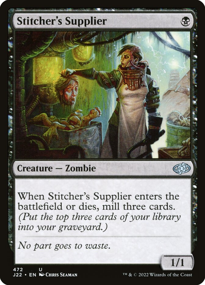Stitcher's Supplier card front