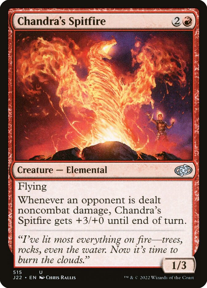 Chandra's Spitfire card front