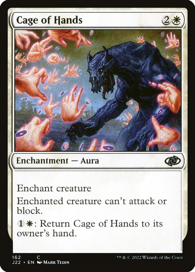 Cage of Hands card front