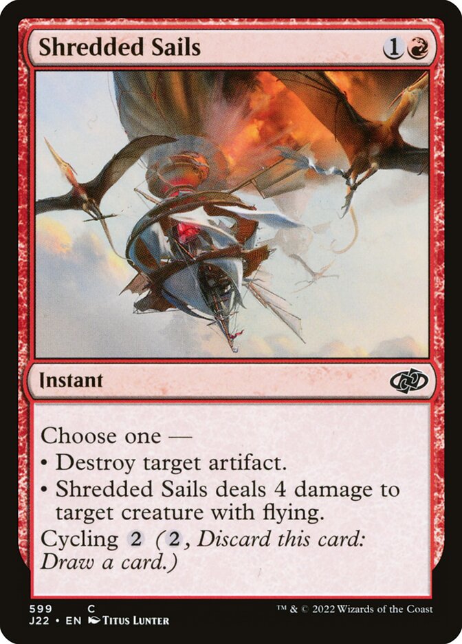 Shredded Sails card front