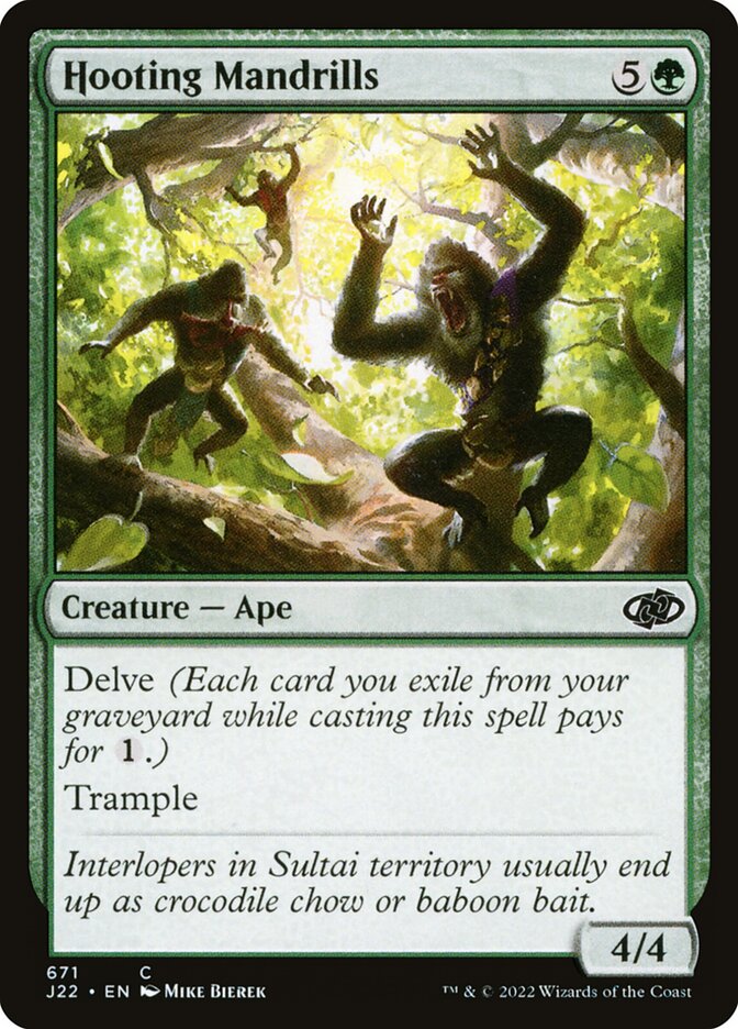 Hooting Mandrills card front